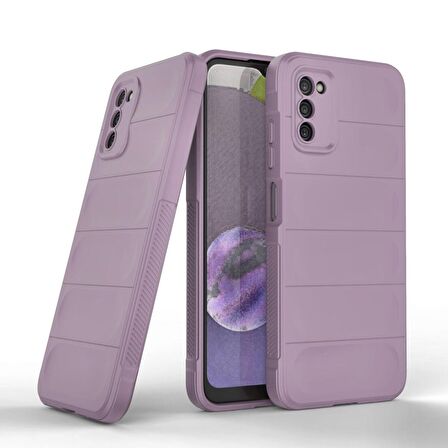 Samsung Galaxy A03S Kılıf Kamera Korumalı İçi Kadife Yumuşak Silikon Kapak + Ekran Koruma