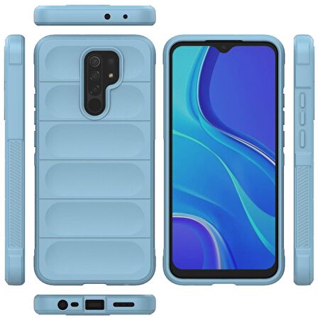 Xiaomi Redmi 9 Kılıf Kamera Korumalı İçi Kadife Yumuşak Silikon Kapak + Ekran Koruma