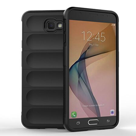 Samsung Galaxy J7 Prime Kılıf Kamera Korumalı İçi Kadife Yumuşak Silikon Kapak + Ekran Koruma