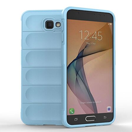 Samsung Galaxy J7 Prime Kılıf Kamera Korumalı İçi Kadife Yumuşak Silikon Kapak + Ekran Koruma
