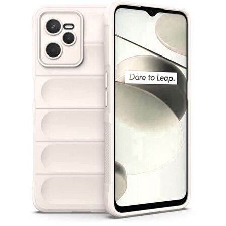 Realme C35 Kılıf Kamera Korumalı İçi Kadife Yumuşak Silikon Kapak + Ekran Koruma