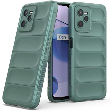 Realme C35 Kılıf Kamera Korumalı İçi Kadife Yumuşak Silikon Kapak + Ekran Koruma