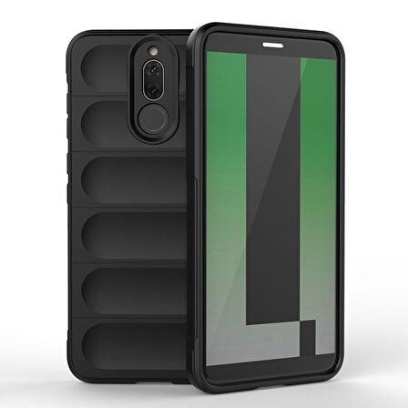 Huawei Mate 10 Lite Kılıf Kamera Korumalı İçi Kadife Yumuşak Silikon Kapak + Ekran Koruma