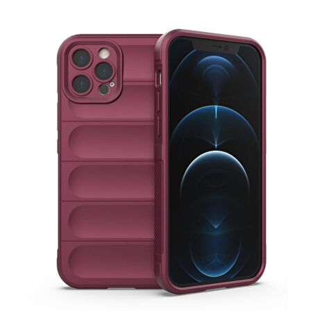 Apple iPhone 12 Pro Kılıf Kamera Korumalı İçi Kadife Yumuşak Silikon Kapak + Ekran Koruma