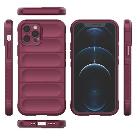 Apple iPhone 12 Pro Kılıf Kamera Korumalı İçi Kadife Yumuşak Silikon Kapak + Ekran Koruma