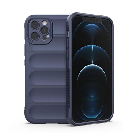 Apple iPhone 12 Pro Kılıf Kamera Korumalı İçi Kadife Yumuşak Silikon Kapak + Ekran Koruma