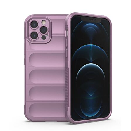 Apple iPhone 12 Pro Max Kılıf Kamera Korumalı İçi Kadife Yumuşak Silikon Kapak + Ekran Koruma