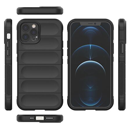 Apple iPhone 14 Pro Max Kılıf Kamera Korumalı İçi Kadife Yumuşak Silikon Kapak + Ekran Koruma