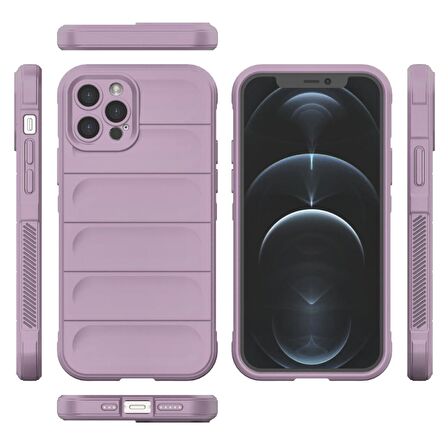 Apple iPhone 13 Pro Kılıf Kamera Korumalı İçi Kadife Yumuşak Silikon Kapak + Ekran Koruma