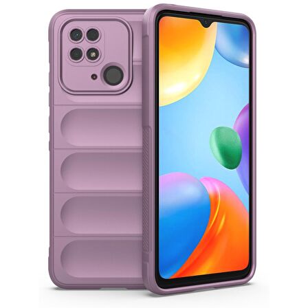 Xiaomi Redmi 10C Kılıf Kamera Korumalı İçi Kadife Yumuşak Silikon Kapak + Ekran Koruma