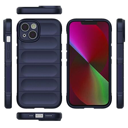 Apple iPhone 13 Kılıf Kamera Korumalı İçi Kadife Yumuşak Silikon Kapak + Ekran Koruma