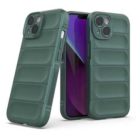 Apple iPhone 13 Kılıf Kamera Korumalı İçi Kadife Yumuşak Silikon Kapak + Ekran Koruma