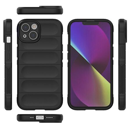 Apple iPhone 15 Kılıf Kamera Korumalı İçi Kadife Yumuşak Silikon Kapak + Ekran Koruma