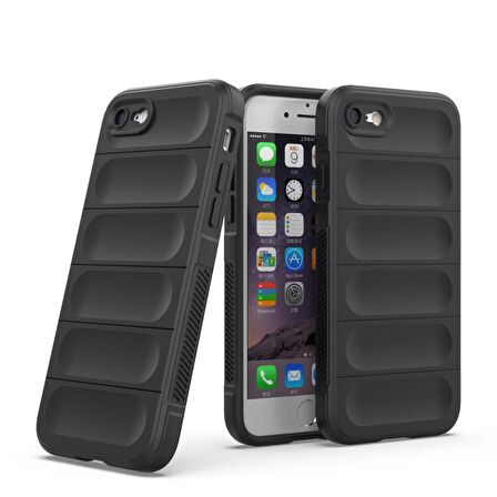 Apple iPhone 7 / 8 Kılıf Kamera Korumalı İçi Kadife Yumuşak Silikon Kapak + Ekran Koruma