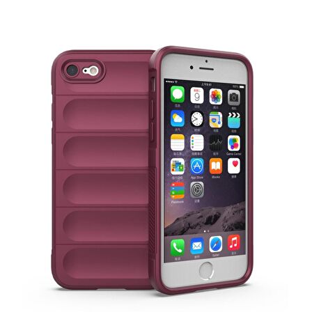 Apple iPhone 7 / 8 Kılıf Kamera Korumalı İçi Kadife Yumuşak Silikon Kapak + Ekran Koruma