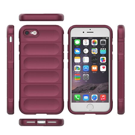 Apple iPhone 7 / 8 Kılıf Kamera Korumalı İçi Kadife Yumuşak Silikon Kapak + Ekran Koruma