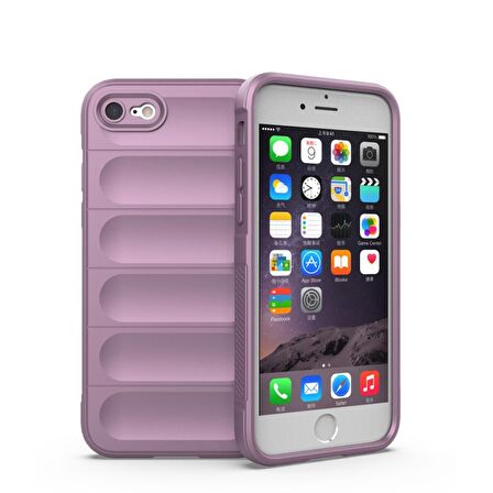 Apple iPhone 7 / 8 Kılıf Kamera Korumalı İçi Kadife Yumuşak Silikon Kapak + Ekran Koruma