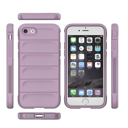 Apple iPhone 7 / 8 Kılıf Kamera Korumalı İçi Kadife Yumuşak Silikon Kapak + Ekran Koruma