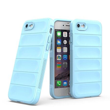 Apple iPhone 7 / 8 Kılıf Kamera Korumalı İçi Kadife Yumuşak Silikon Kapak + Ekran Koruma