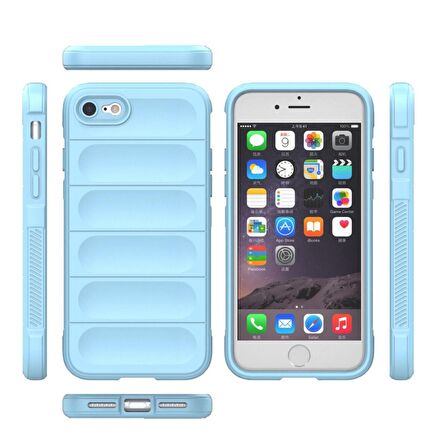 Apple iPhone 7 / 8 Kılıf Kamera Korumalı İçi Kadife Yumuşak Silikon Kapak + Ekran Koruma