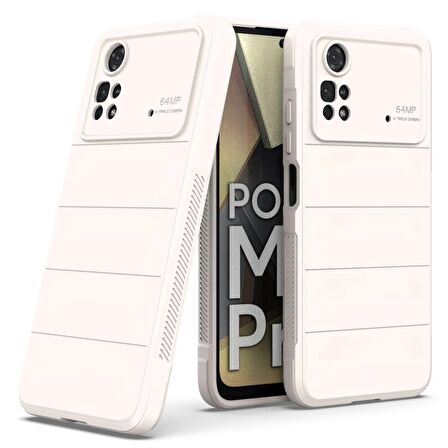 Xiaomi Poco M4 Pro 4G Kılıf Kamera Korumalı İçi Kadife Yumuşak Silikon Kapak + Ekran Koruma