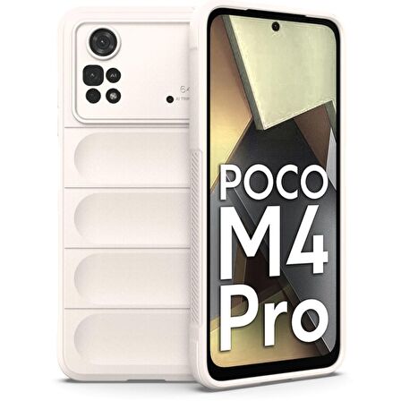 Xiaomi Poco M4 Pro 4G Kılıf Kamera Korumalı İçi Kadife Yumuşak Silikon Kapak + Ekran Koruma