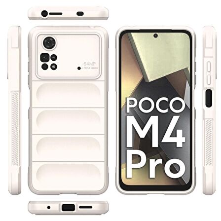 Xiaomi Poco M4 Pro 4G Kılıf Kamera Korumalı İçi Kadife Yumuşak Silikon Kapak + Ekran Koruma