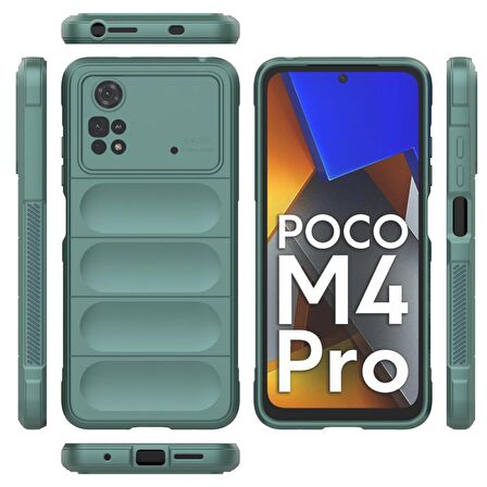 Xiaomi Poco M4 Pro 4G Kılıf Kamera Korumalı İçi Kadife Yumuşak Silikon Kapak + Ekran Koruma