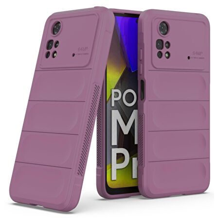 Xiaomi Poco M4 Pro 4G Kılıf Kamera Korumalı İçi Kadife Yumuşak Silikon Kapak + Ekran Koruma