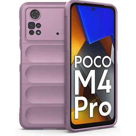 Xiaomi Poco M4 Pro 4G Kılıf Kamera Korumalı İçi Kadife Yumuşak Silikon Kapak + Ekran Koruma