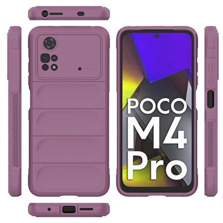 Xiaomi Poco M4 Pro 4G Kılıf Kamera Korumalı İçi Kadife Yumuşak Silikon Kapak + Ekran Koruma