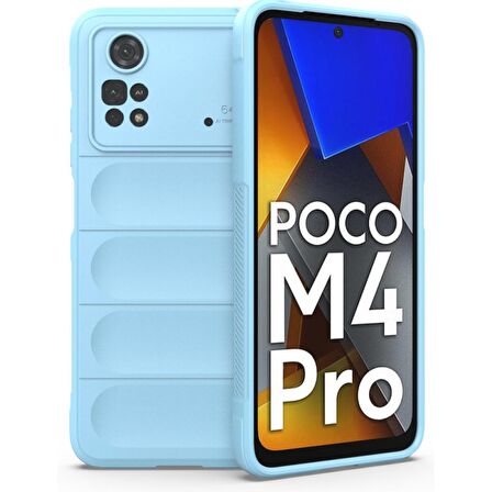 Xiaomi Poco M4 Pro 4G Kılıf Kamera Korumalı İçi Kadife Yumuşak Silikon Kapak + Ekran Koruma