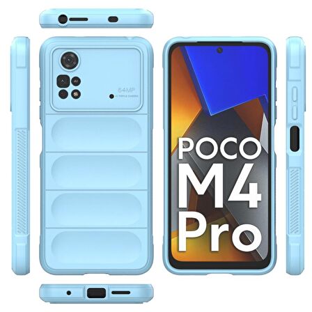 Xiaomi Poco M4 Pro 4G Kılıf Kamera Korumalı İçi Kadife Yumuşak Silikon Kapak + Ekran Koruma