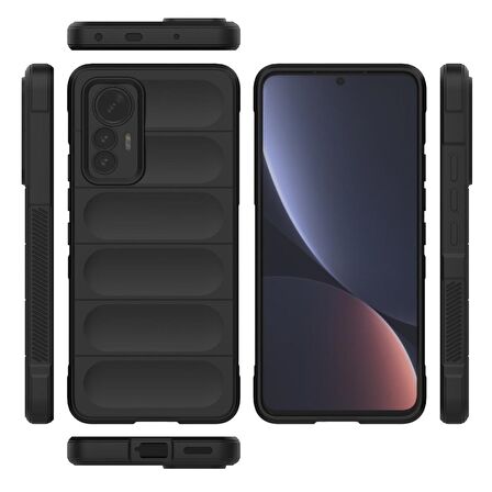 Xiaomi Mi 12 Lite Kılıf Kamera Korumalı İçi Kadife Yumuşak Silikon Kapak + Ekran Koruma