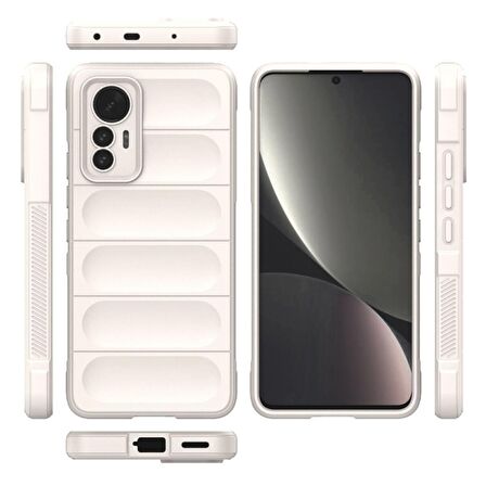 Xiaomi Mi 12 Lite Kılıf Kamera Korumalı İçi Kadife Yumuşak Silikon Kapak + Ekran Koruma