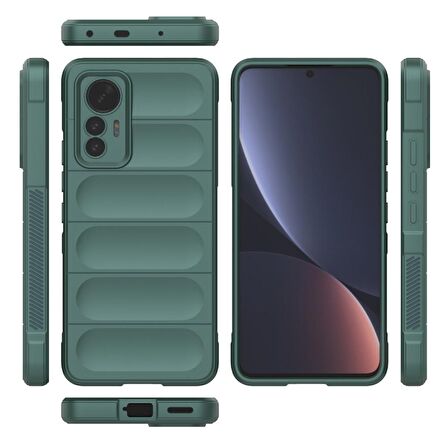 Xiaomi Mi 12 Lite Kılıf Kamera Korumalı İçi Kadife Yumuşak Silikon Kapak + Ekran Koruma