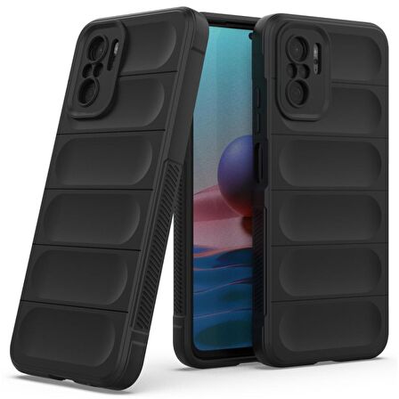 Xiaomi Redmi Note 10 Kılıf Kamera Korumalı İçi Kadife Yumuşak Silikon Kapak + Ekran Koruma