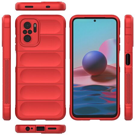 Xiaomi Redmi Note 10 Kılıf Kamera Korumalı İçi Kadife Yumuşak Silikon Kapak + Ekran Koruma