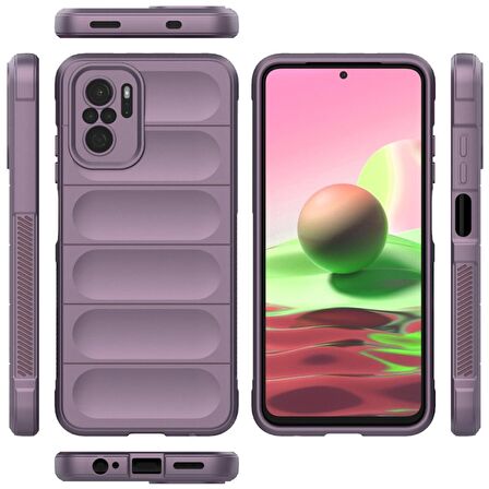Xiaomi Redmi Note 10S Kılıf Kamera Korumalı İçi Kadife Yumuşak Silikon Kapak + Ekran Koruma