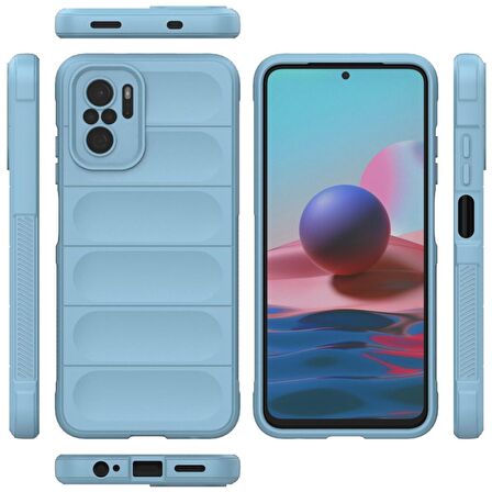 Xiaomi Redmi Note 10S Kılıf Kamera Korumalı İçi Kadife Yumuşak Silikon Kapak + Ekran Koruma