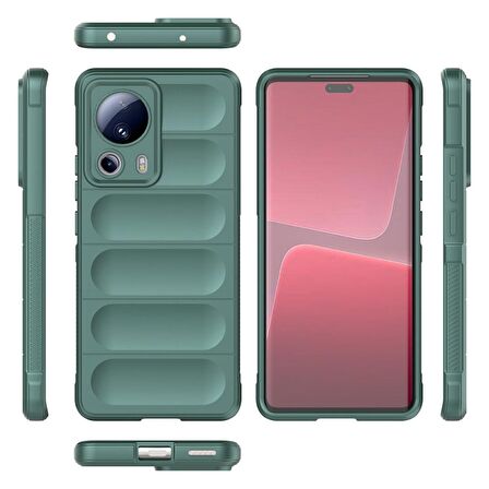 Xiaomi Mi 13 Lite Kılıf Kamera Korumalı İçi Kadife Yumuşak Silikon Kapak + Ekran Koruma