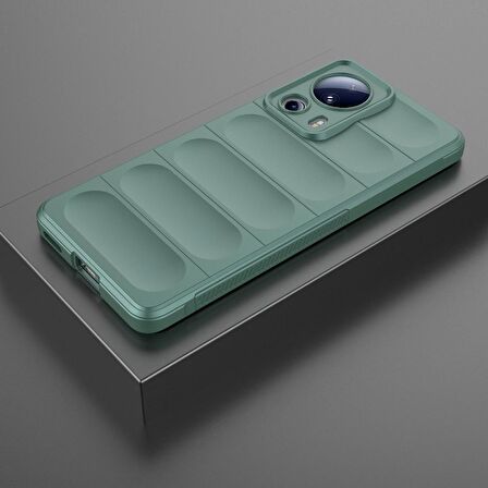 Xiaomi Mi 13 Lite Kılıf Kamera Korumalı İçi Kadife Yumuşak Silikon Kapak + Ekran Koruma