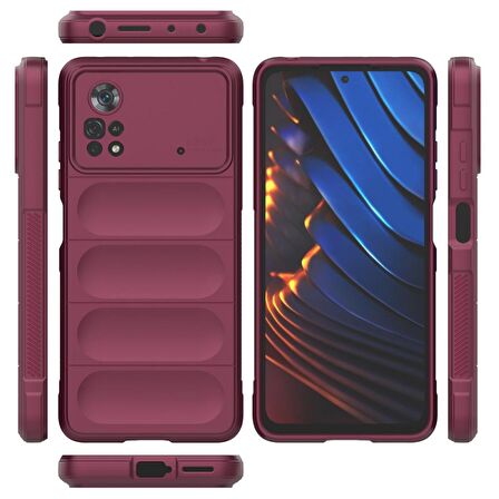 Xiaomi Poco X4 Pro 5G Kılıf Kamera Korumalı İçi Kadife Yumuşak Silikon Kapak + Ekran Koruma
