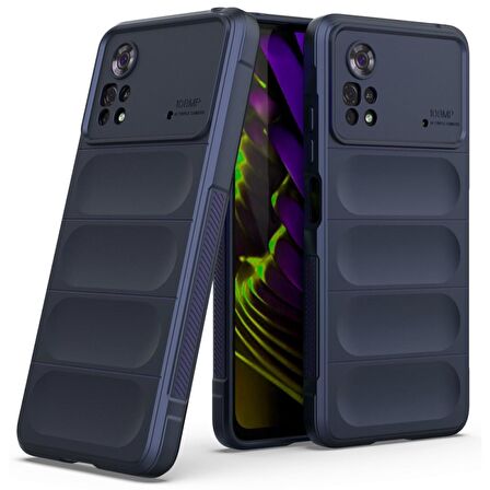 Xiaomi Poco X4 Pro 5G Kılıf Kamera Korumalı İçi Kadife Yumuşak Silikon Kapak + Ekran Koruma