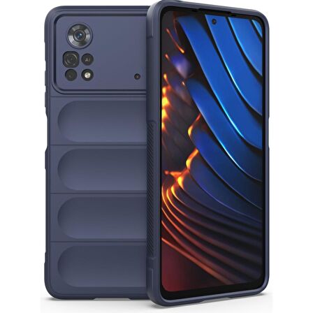 Xiaomi Poco X4 Pro 5G Kılıf Kamera Korumalı İçi Kadife Yumuşak Silikon Kapak + Ekran Koruma