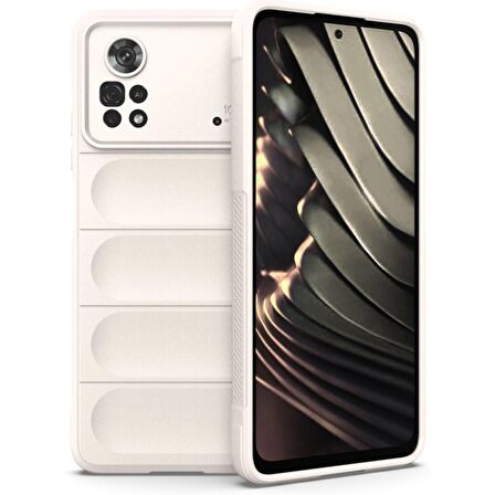 Xiaomi Poco X4 Pro 5G Kılıf Kamera Korumalı İçi Kadife Yumuşak Silikon Kapak + Ekran Koruma