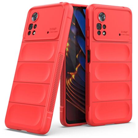 Xiaomi Poco X4 Pro 5G Kılıf Kamera Korumalı İçi Kadife Yumuşak Silikon Kapak + Ekran Koruma