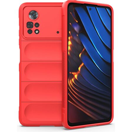 Xiaomi Poco X4 Pro 5G Kılıf Kamera Korumalı İçi Kadife Yumuşak Silikon Kapak + Ekran Koruma