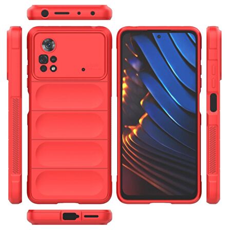 Xiaomi Poco X4 Pro 5G Kılıf Kamera Korumalı İçi Kadife Yumuşak Silikon Kapak + Ekran Koruma
