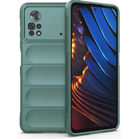 Xiaomi Poco X4 Pro 5G Kılıf Kamera Korumalı İçi Kadife Yumuşak Silikon Kapak + Ekran Koruma